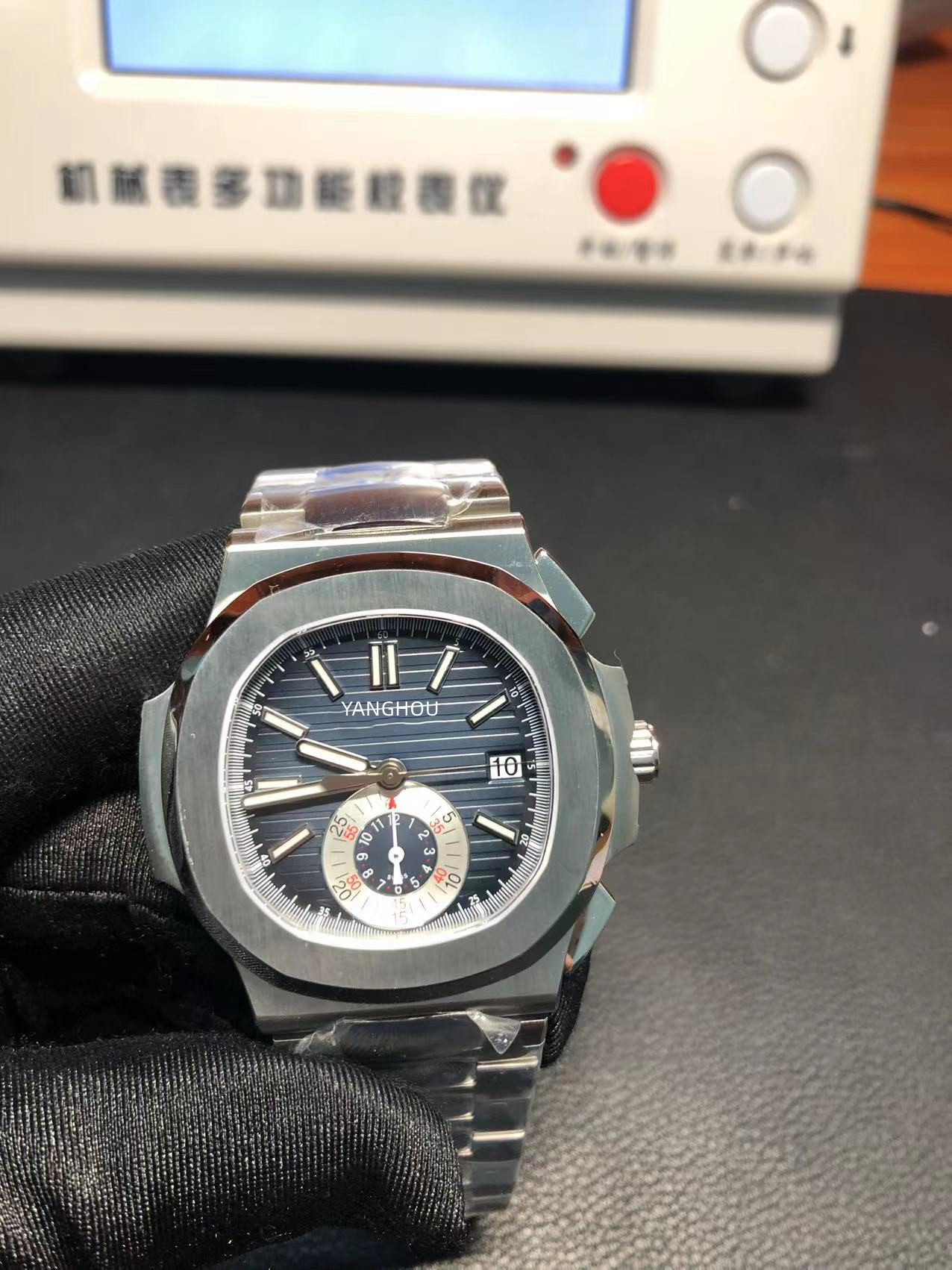 

Classic Top Quality BP Factory Wristwatches 40.5Mm Men's ETA Cal.324 Date Men PP.CH28-520 Chronograph 5980 Sport Steel Movement Automatic Blue Dial Waterproof Watches