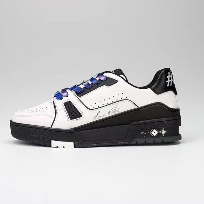 

2022SS Sports brand flat designer leather men's shoes high luxury white casual lace up outdoor sneakers Classic coloraresize35-46 mkjk00002