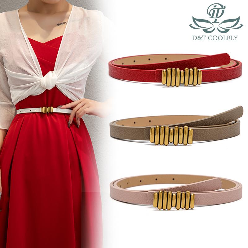 

Belts D&T 2022 Fashion Sell Belt Women PU Leather Material Brass Texture Alloy Buckle Luxury Formal Casual Style Elegant, Pink