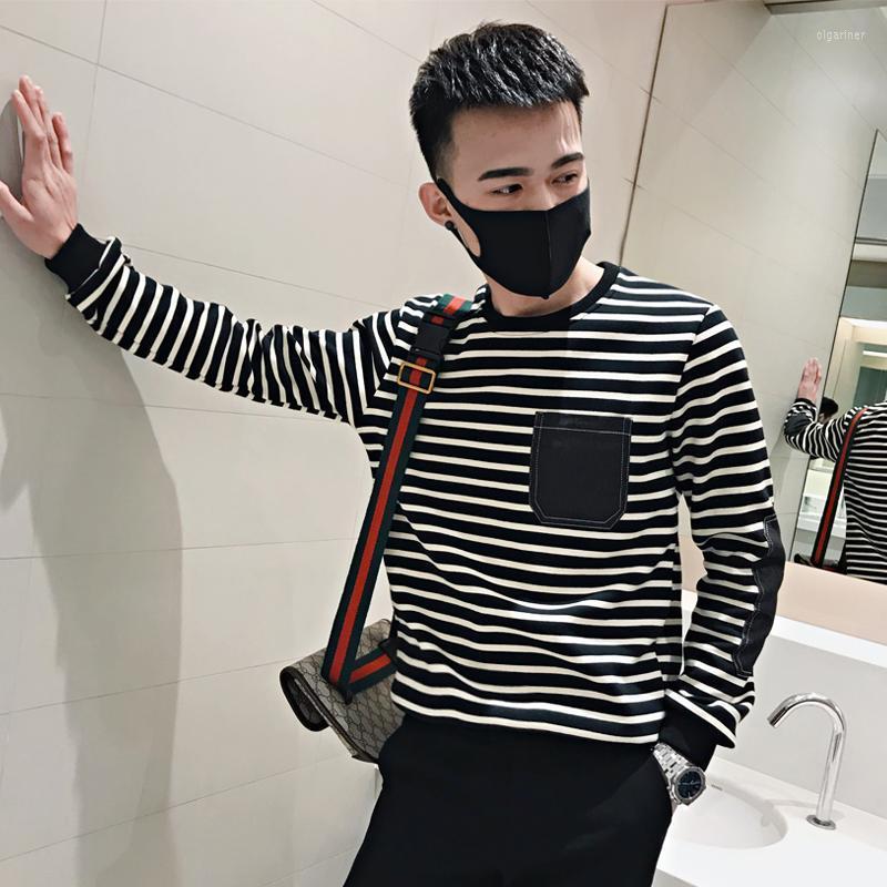 

Men's Sweaters Autumn Winter Mens Striped Warm Knitted Pullover Men Vintage Slim Fit Sweater Male Casual Thick F538Men's Olga22, Black