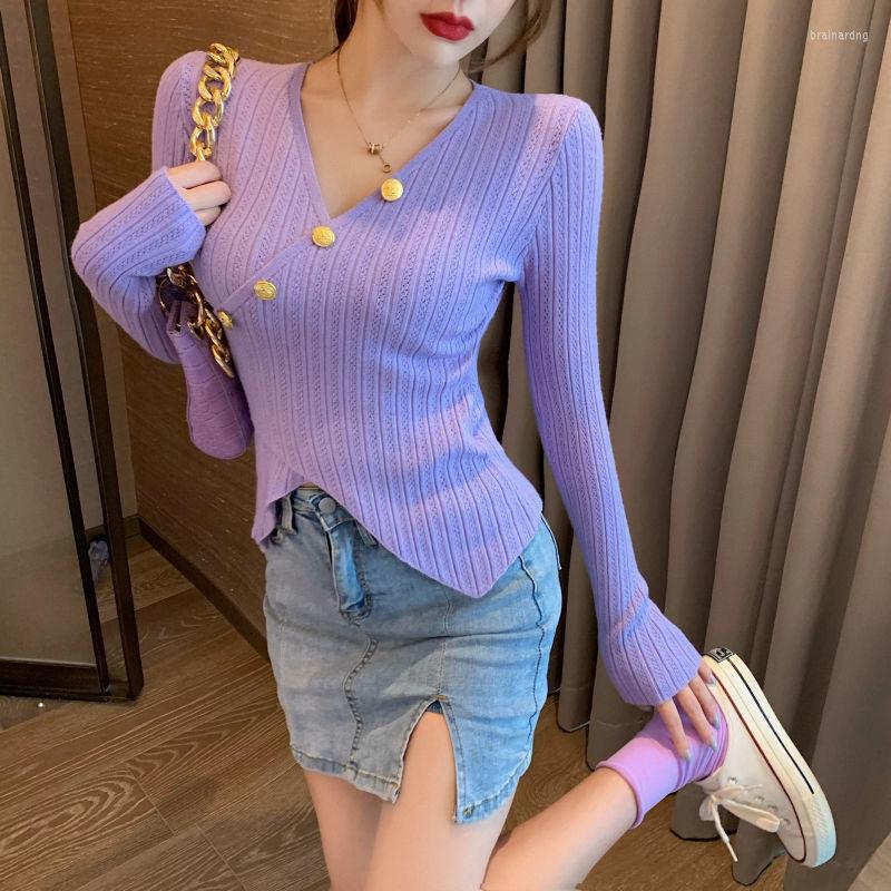 

Women' Sweaters Woman Pull Hiver Autumn Sexy V-neck Cross Ultra-Short Navel Knitted Women Femme ChandailsWomen, Black