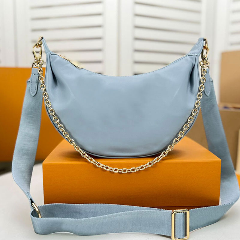 

Ladies Designer Bag Soft Bubble Calf Leather Crossbody Stylish Classic Handbag Shoulder Bags Elbow Wallet Evening Clutch Purse with Adjustable Strap and Chain, 27.5*16*7cm