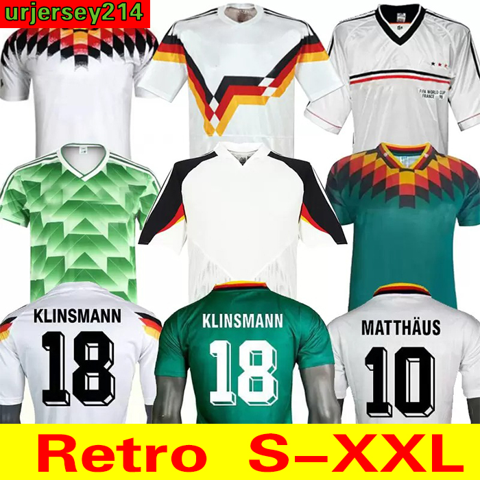 

1990 1992 1994 1998 1988 Germanyes Retro Littbarski BALLACK Soccer Jersey KLINSMANN Matthias home shirt KALKBRENNER JERSEY 1996 2004 33, 1998 home jersey
