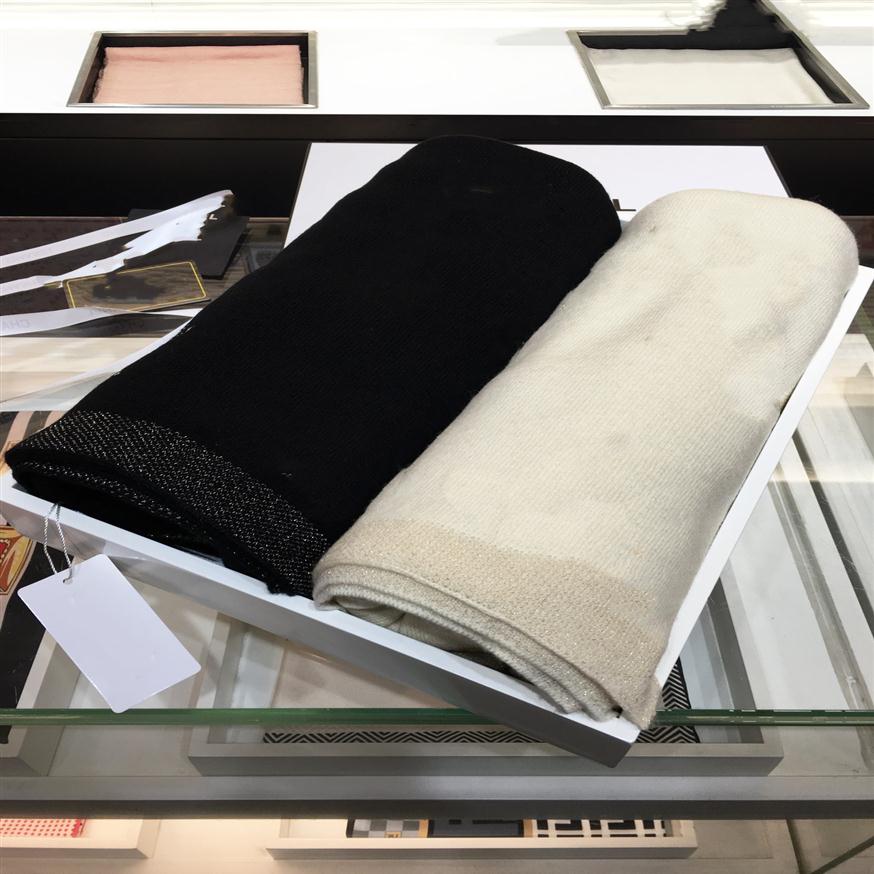 Whole brand Winter scarves High Quality cashmere Silk Scarfs for Women fashion floral black and white shawls long size Wraps w290S