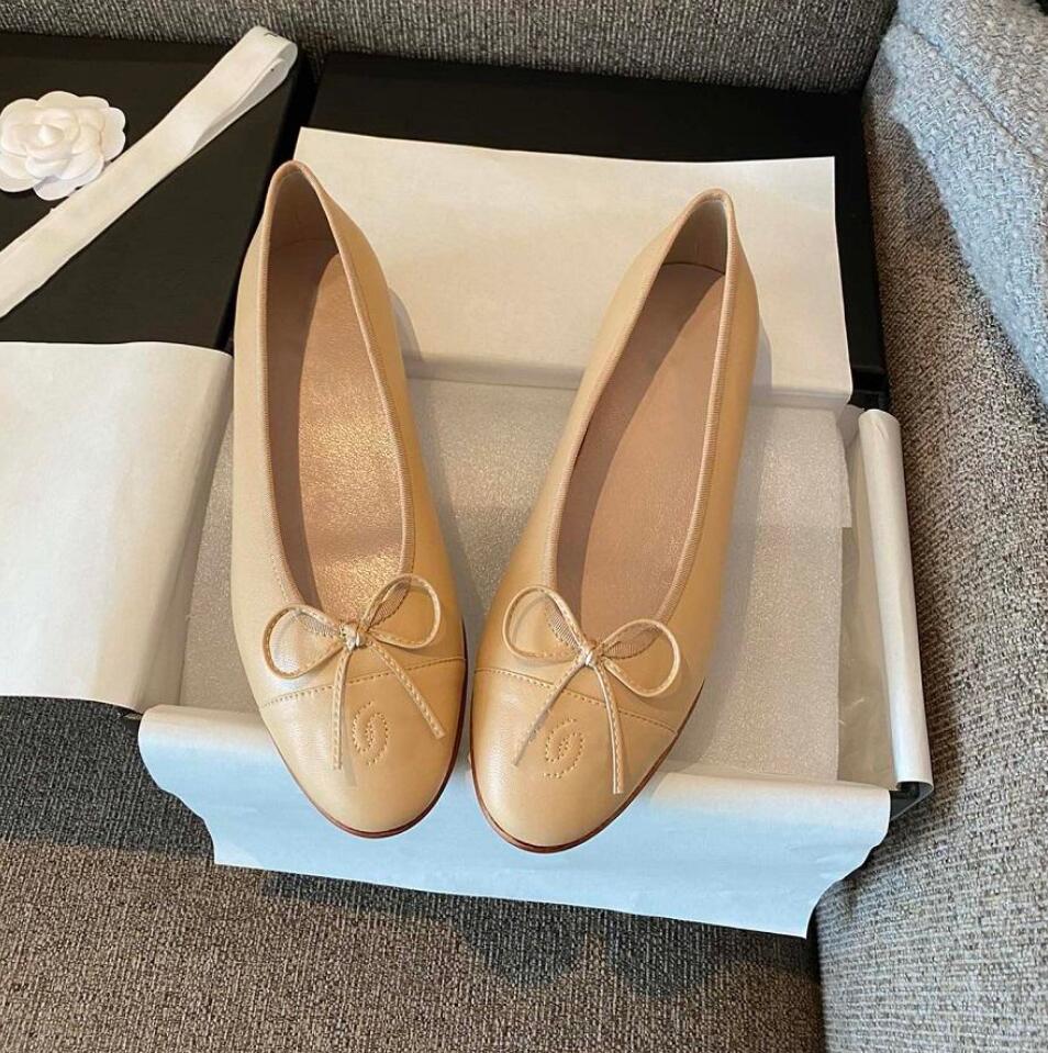 

Ladies casual shoes flat fashion round head leather bow ace slippers bag ballet shoes size 35-41 with box, Customize