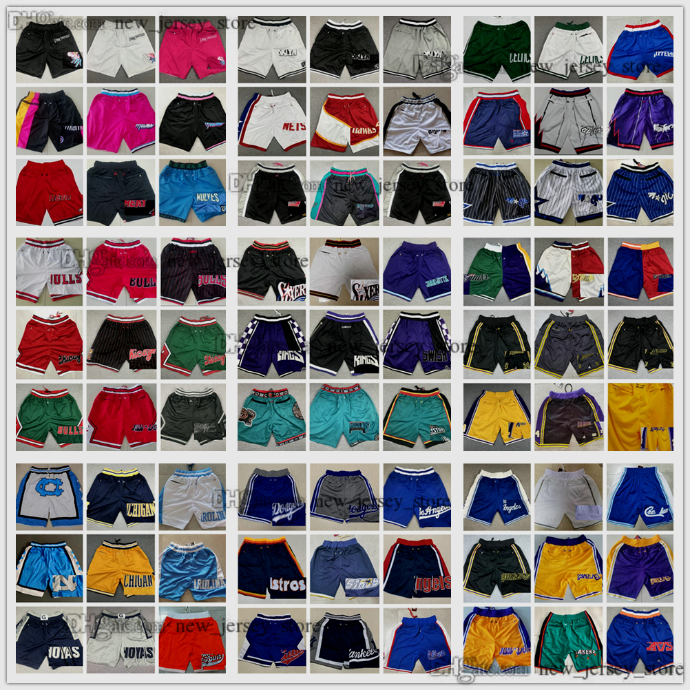 

Just Don 2022 New City Basketball Pocket Shorts Stitched Hip Pop Pant With Pockets Zipper Sweatpants Baseball Football Short Blue White Black Red Purple Gold for man, Choose number on picture