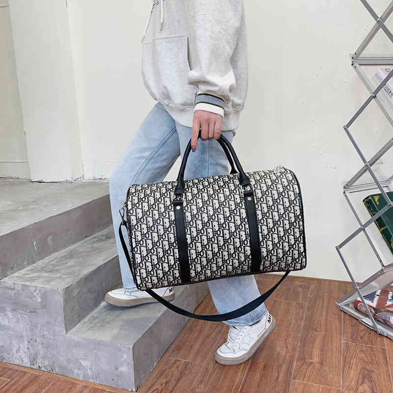 Duffel Bags Korean Women's Hand-held Diagonal Luggage Bag, Short Distance Travel Large Capacity Bag-image-763133445