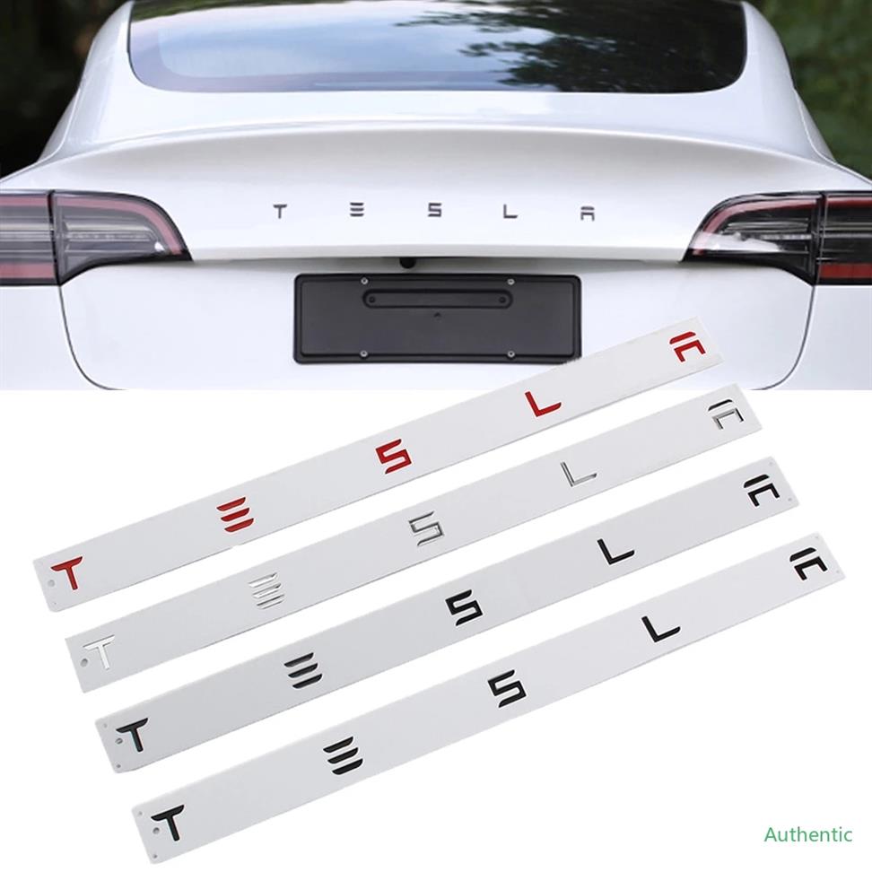 

Car Back Trunk Logo Replacement Letters Sticker Replace English alphabet Emblem Stickers For Tesla Model 3 Model X Model S Y289D, Black