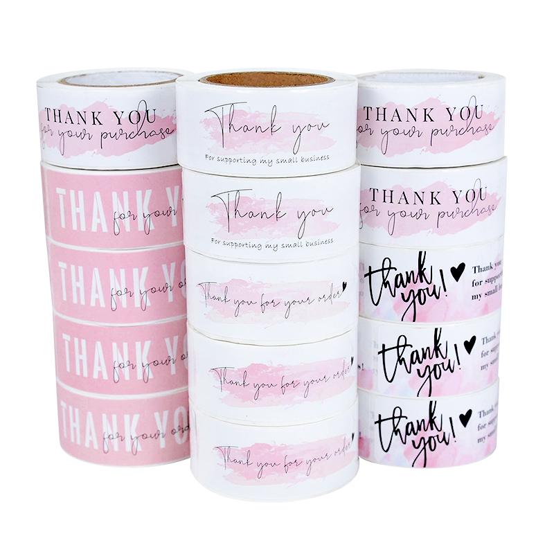 

Gift Wrap 120 Pcs Thank You For Your Order Stickers Roll Sealing Labels Small Business Package Baking Bag Supplies Wedding Decor