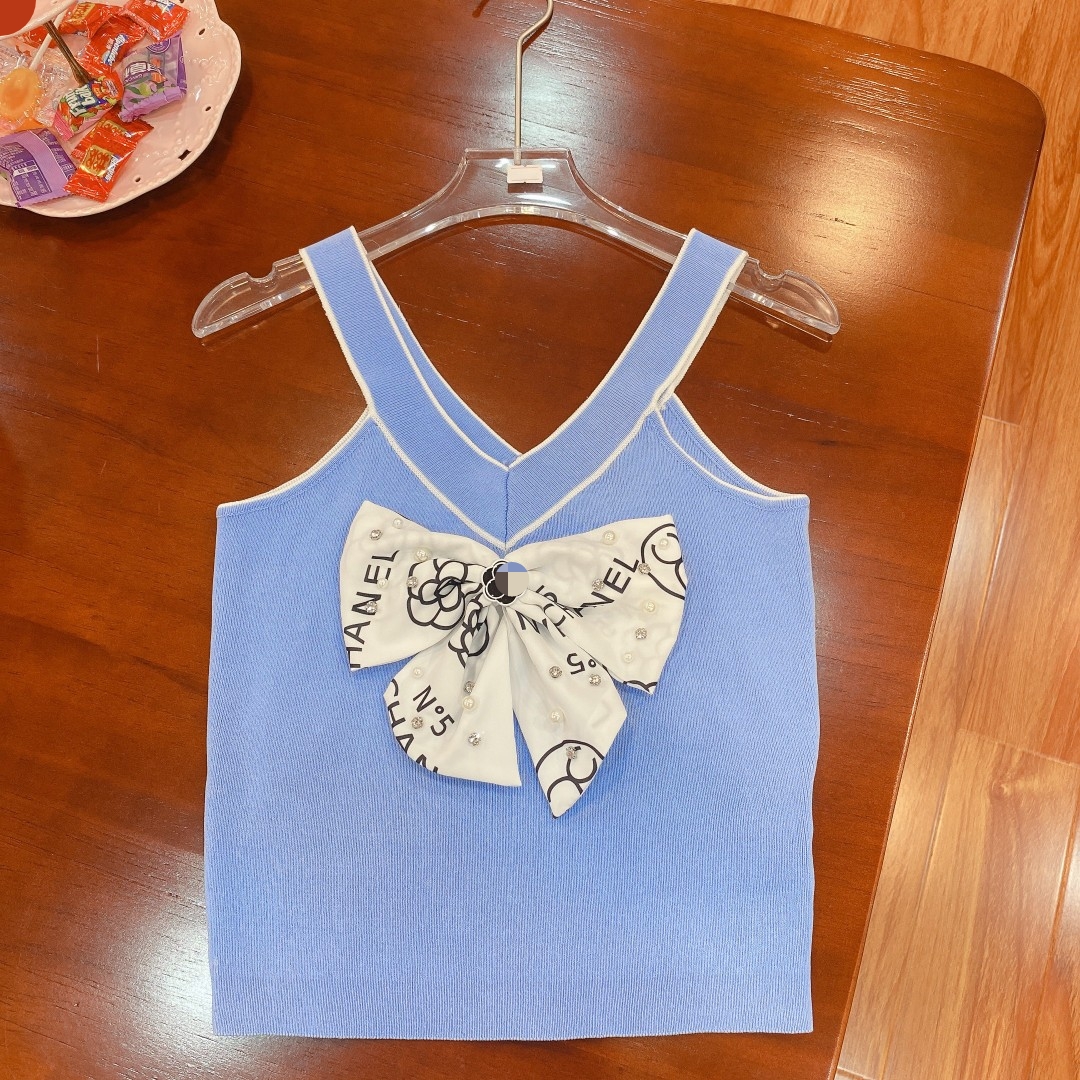 

66 L 2022 Runway Summer Brand Same Style Sweater Lapel Neck Short Sleeve Black White T Shirt Women' Sweaters meiyi