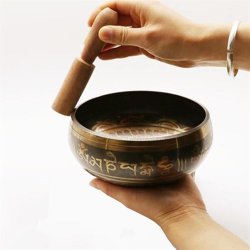 

Yoga Balls Exquisite Tibetan Bell Metal Singing Bowl Striker For Buddhism Buddhist Meditation & Healing Relaxation Pattern Random 2245, As pic