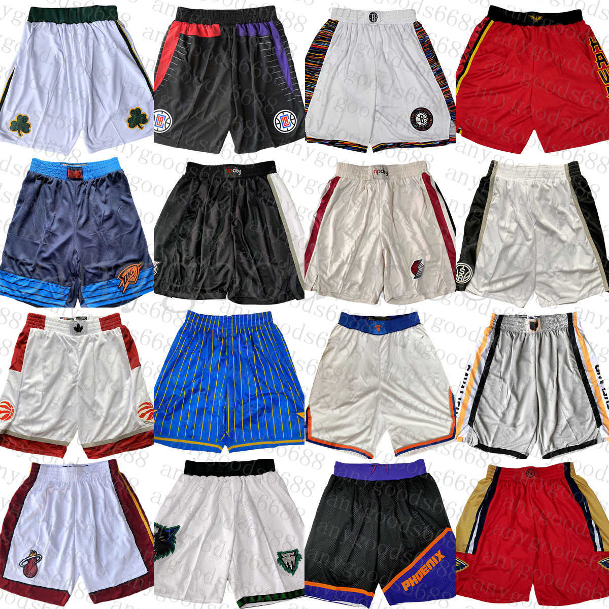 

2022 New Portlands Jersey Trail Brown Blazer Basketball Shorts Los Jersey Angeles Multi Lakeres Pocket Shorts Memphi Grizzlie Detroits Piston Good quality 333