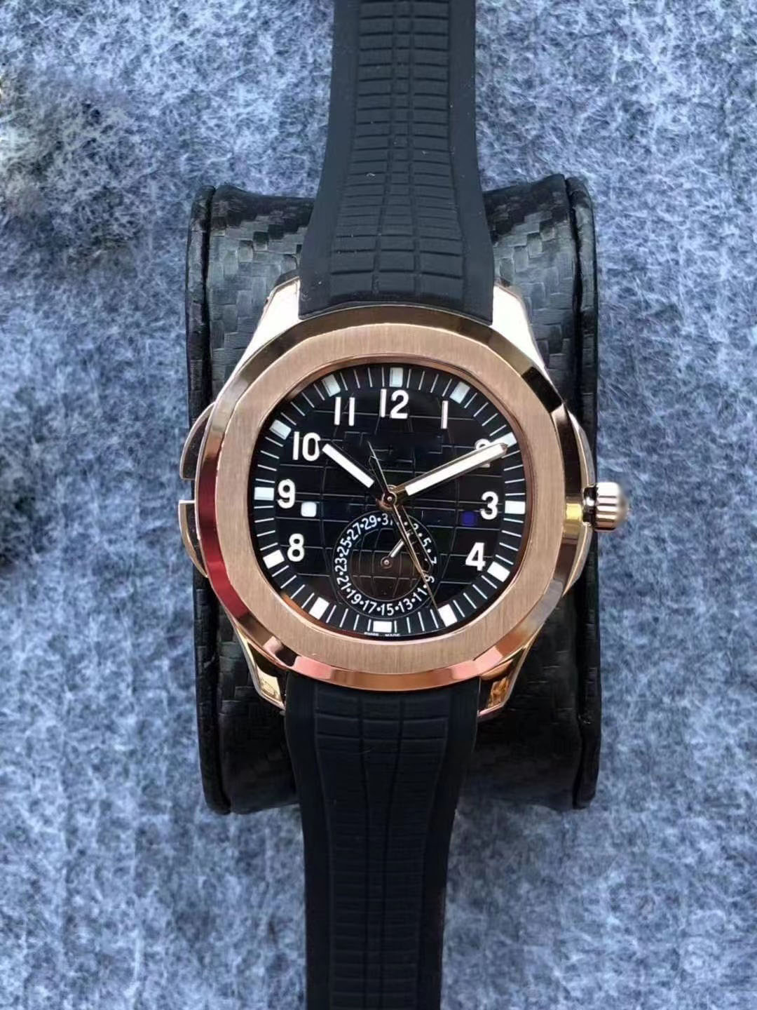 

aaa mens watches Coffee sports tape automatic mechanical men's pp watch octagonal dial three-double time zone calendar design reliefdimensional block wristwatches, Carton