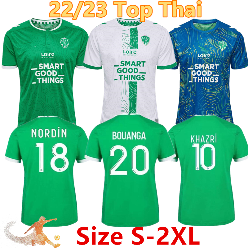

22 23 AS Saint Etienne Soccer Jerseys Home BERIC CABELLA DIONY Maillots De Foot Shirt KHAZRI AOUCHICHE BOUANGA Football uniform, Red