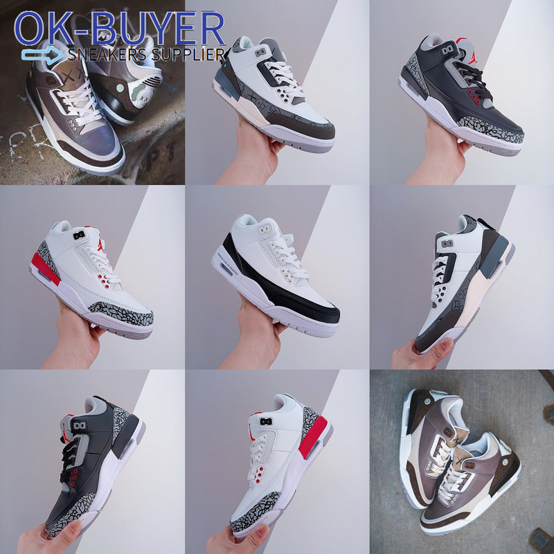 

Shoes kaws x 3s men Basketball Jumpman 3 Brown White trainers sports sneakers Size US 7-13, Clear