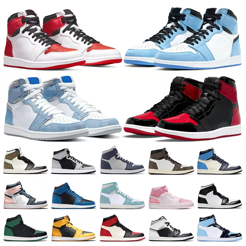 

Georgetown Mens sneakers 1s basketball running shoes 1 University Blue Dark Mocha Bred Patent Hyper Royal Twist Heritage outdoor womens sports trainers