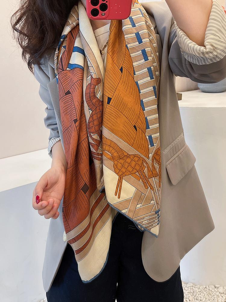 

Scarves Scarf 140 140cm Luxury Cashmere Silk Pashmina Hand Rolled ScarfScarves