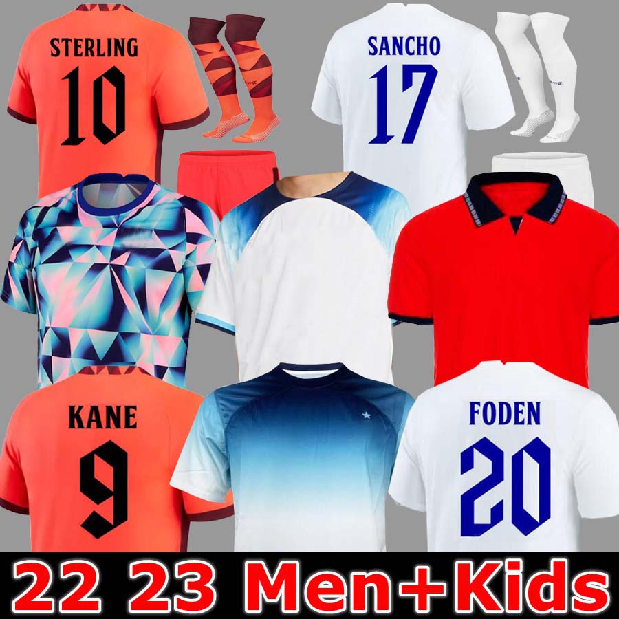 

Angleterre FODEN soccer jerseys 2022 KANE STERLING GREALISH RASHFORD MOUNT BELLINGHAM SANCHO 22 23 national Football shirt men kids kit uniform ENGlANDS, 2021 home aldult