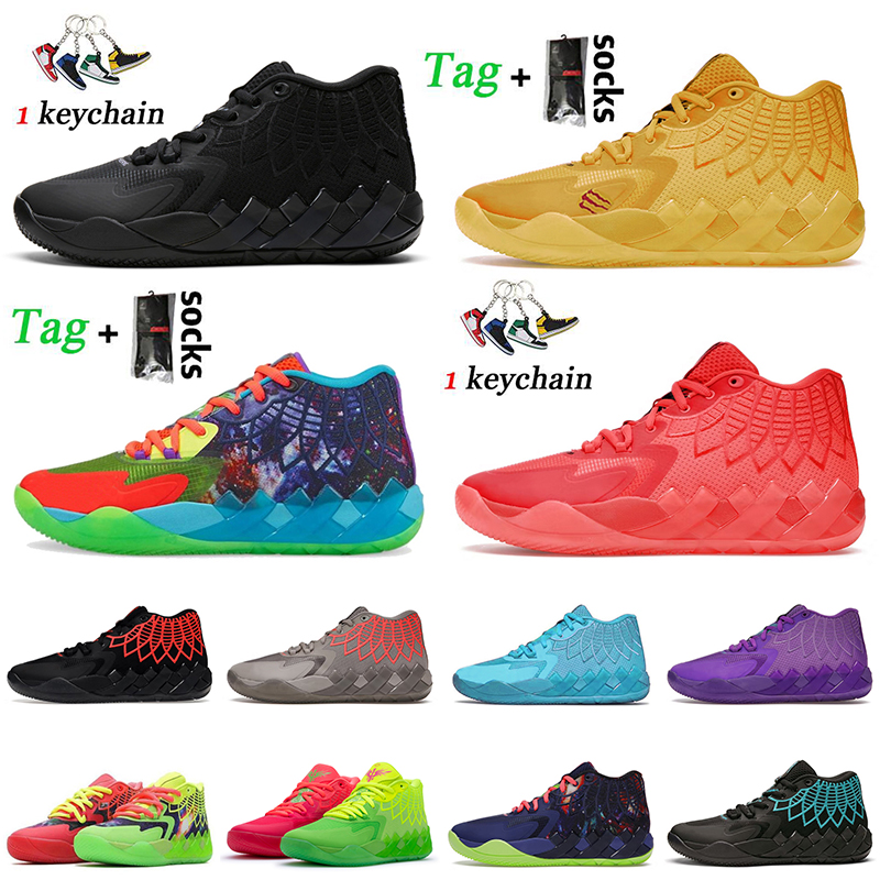 

2022 Men LaMelo Ball MB.01 Basketball Shoes Fashion LaMeloBall 1OF1 Mens Trainers Not From Here Black Red Blast Be You Iridescent Dreams Rick and Morty UNC Sneakers, B15 rock ridge red blast 40-46
