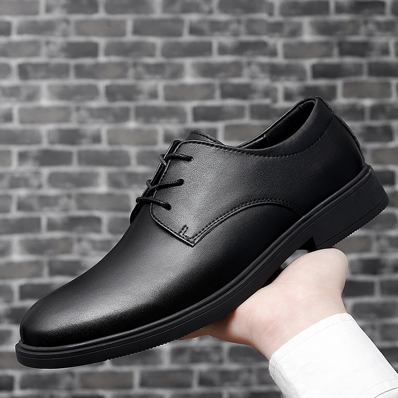 

New Men Dress Shoes High Quality Leather Formal Shoes Men Oxford Vintage Business Fashion Office Flats Brogue Shoes Men Handmade, Black