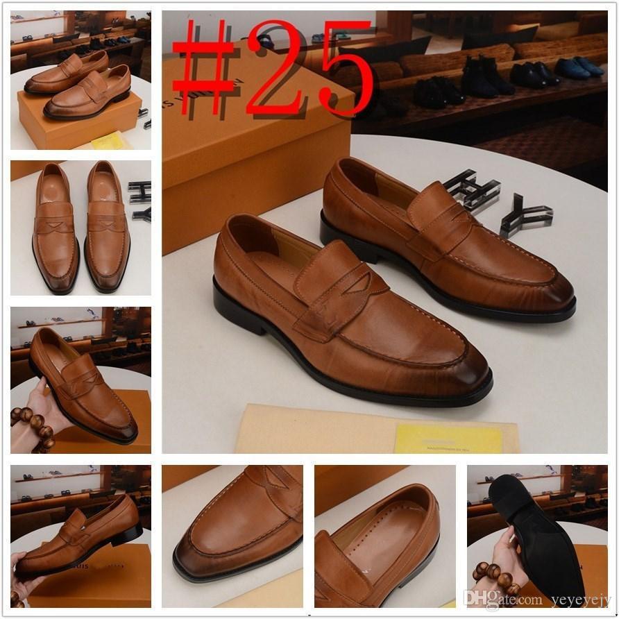 AA Designer Marque D'affaires De Luxe OXford Chaussures Hommes Respirant En Cuir Formelle Robe Chaussures Mâle Bureau Partie De Mariage Chaussure