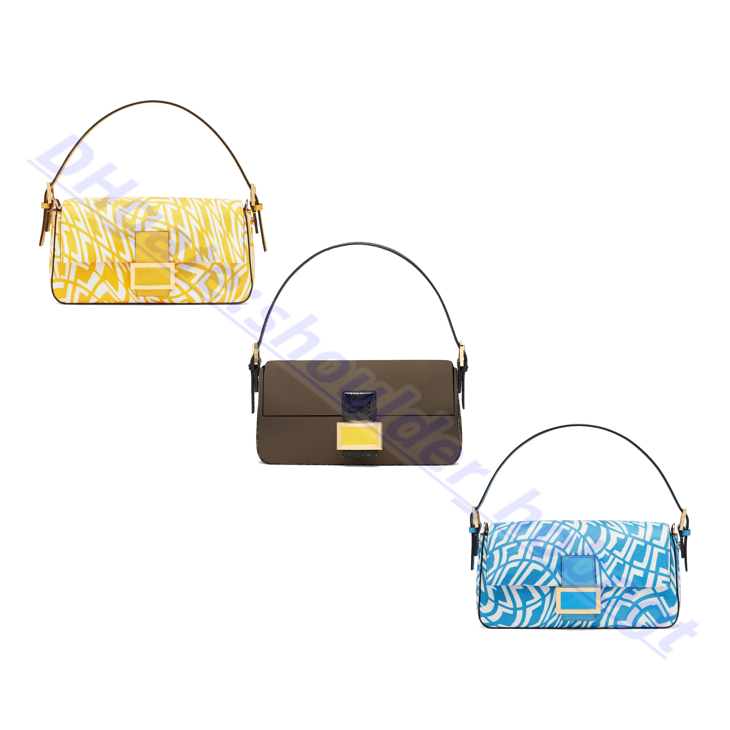 

Luxurys Designers Bag Top quality hobo tote Famous 1997 Baguette bag fend fashion clutch nylon Leather handbags Womens mens embroidered Crossbody handbag Shoulder, Yellow