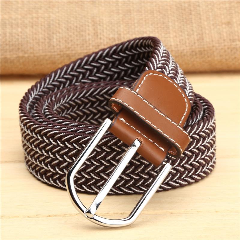 

Belts Elastic Belt Men Women Fashion Waist Narrow Stretch Dress Pants Buckle Canvas WaistbandBelts, Black