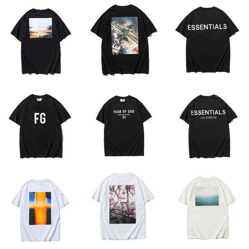 Fashion Essentials Designer Couples t shirts Fog Short Sleeve Double Thread Flower Top Street Men and Women's Loose T-shirt Half Summer Wear