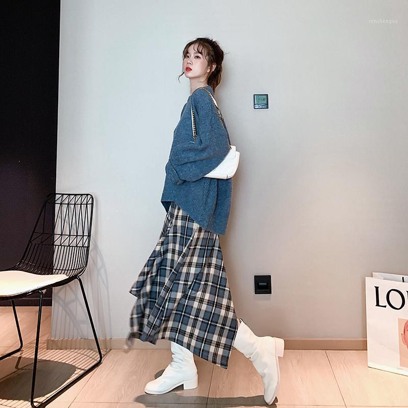 

Skirts Fashion Elegant Knit Skirt Long Winter Warm Ladies Working Pretty High Quality Cotton Saia Cintura Alta Coat JJ60DQ