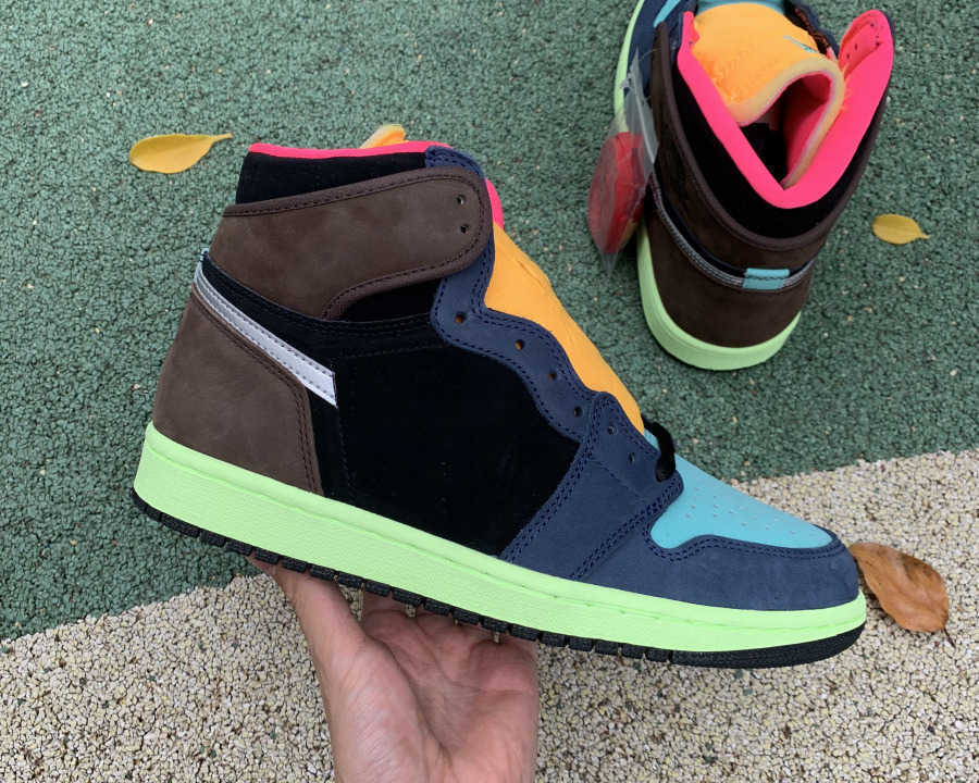 Chaussures Wmns Jumpman 1 1s Haute OG Bio Hack Baroque Marron Racer Rose Noir Baskets De Course En Plein Air Baskets