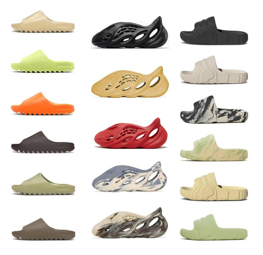 

Men Women Designer Slippers Slides Sandals Sliders Pure Soot Onyx Desert Sand Bone Enflame Orange Resin Earth Brown Ochre Mens Slipper Slide Sandal Slider, D10 36-45 white