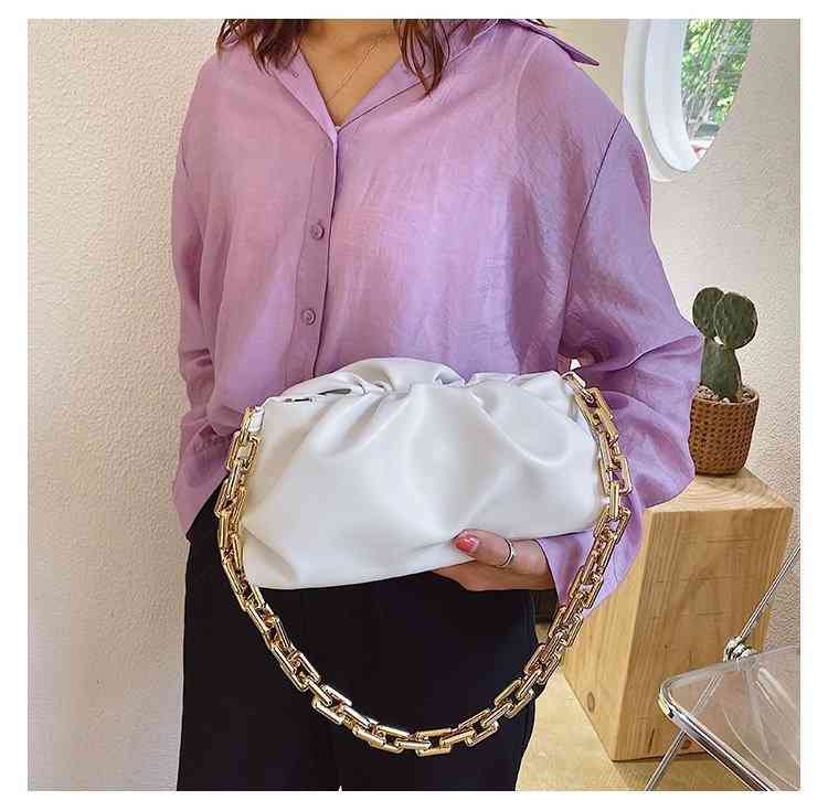 

Venetas Bottegas Bags Women's with Thick Chain Cloud Fashion Temperament Portable Shoulder Underarm AAA