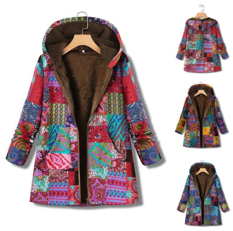 

Men's Plus Size Pants Women's Hoodies & Sweatshirts Autumn Winter Ethnic Style Coat Korean Fashion Cotton Linen Hooded Velvet Loose Coats Wo, Red