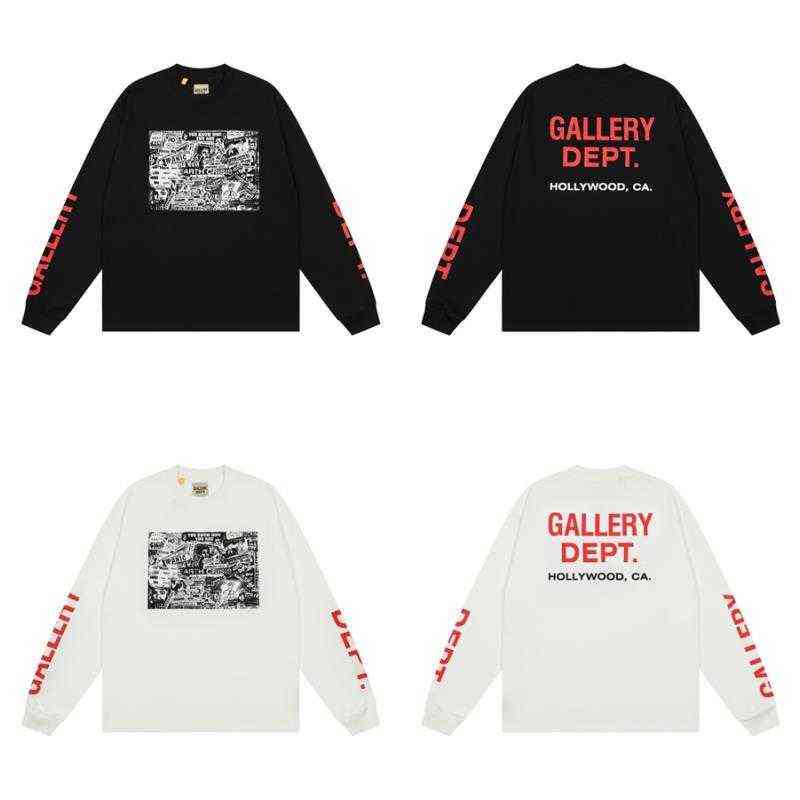 Gallerydept Designer Sweaters Film Poster Cartoon Graffiti Back Letter Print Men's Long Sleeves