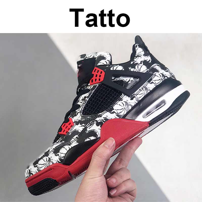 

Tatto Jumpman 4 with box men women basketball shoes jumpman 4 LKSS4065 Sail White Oreo Pure Money Dark Mocha University Bred mens sneakers, Socks