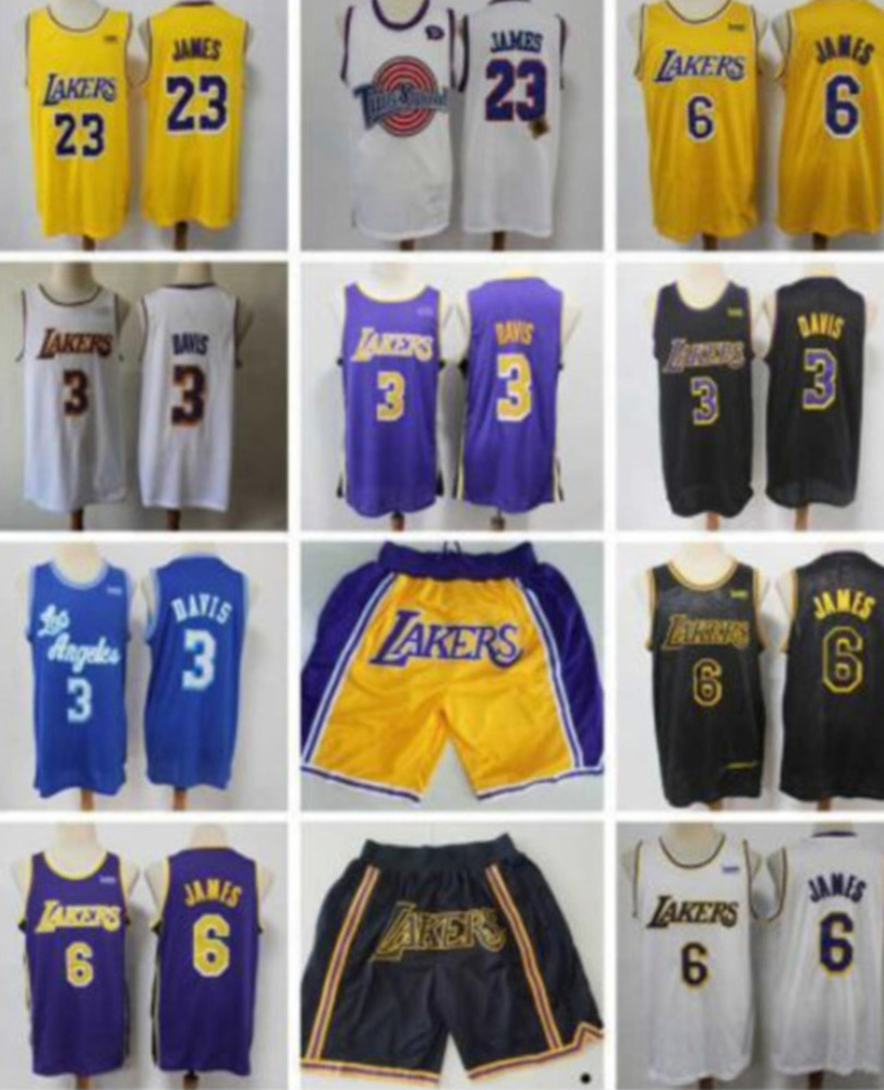 

Los Angeles''Lakers''MEN Jersey Lebron 23 6 James 0 Russell Westbrook 39 DWight Howard Anthony 3 Davis Basketball Jerseys Shorts, Color