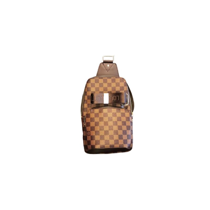 

Luxury Dinner Classic Checkerboard Chest Bag Men's Bag, Brown