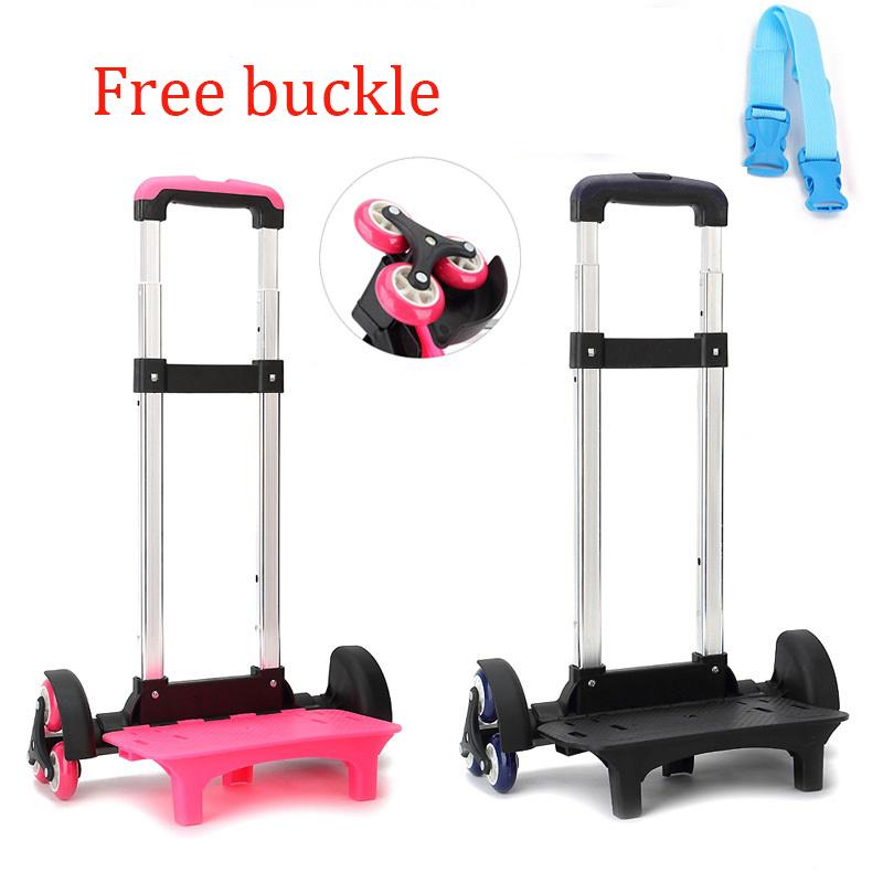 

Suitcases Children 2/6 Wheels Expandable Rod Aluminum Alloy Pull Bracket Roll Cart Kid Trolley For Backpack And School Bag Luggage