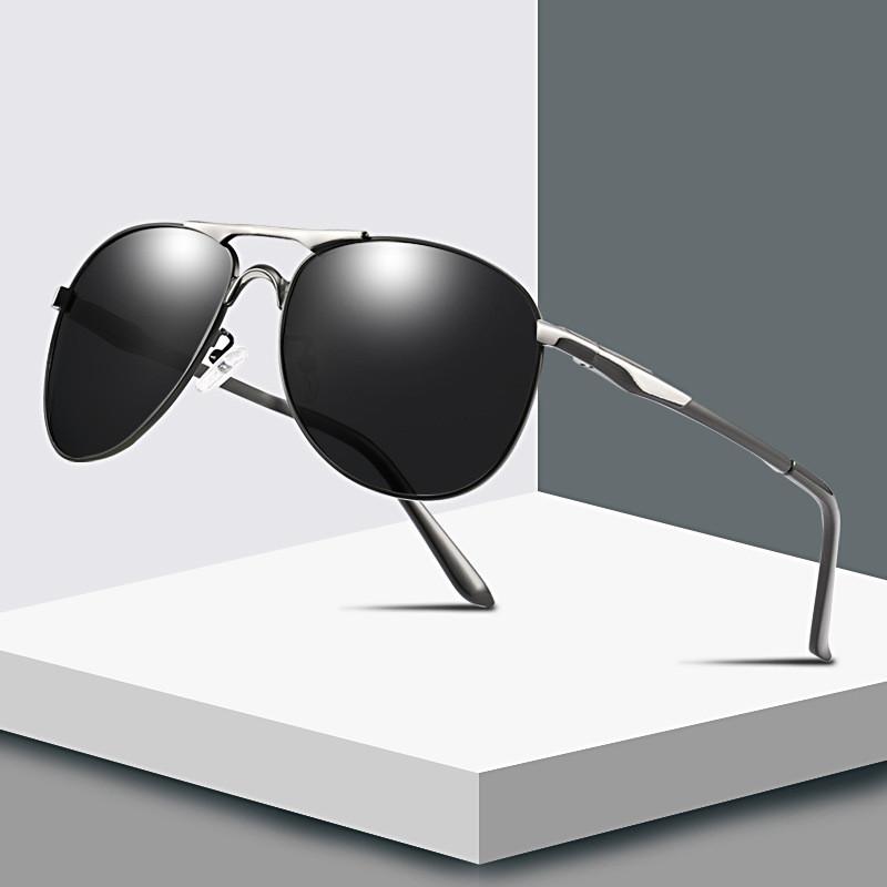 

Sunglasses Classic Pilot Polarized For Men Metal Aviation Male Sun Glasses Fashion Black Driving Anti-glare Goggle UV400