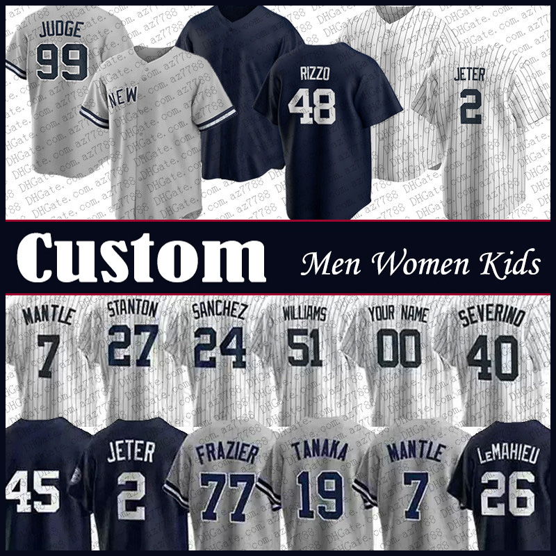 

NY 99 Aaron Judge Gerrit Cole New Baseball Jersey York Custom Men Women Kids Yankees Anthony Rizzo Derek Jeter Gleyber Torres Giancarlo Stanton Babe Ruth DJ LeMahieu, Shown