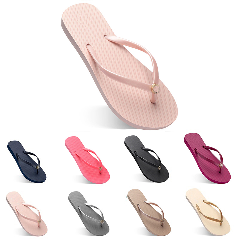 Femmes pantoufles mode tongs plage hôtel intérieur pantoufle Triple noir rose blanc citron vert gris bleu femmes chaussures trente quatre