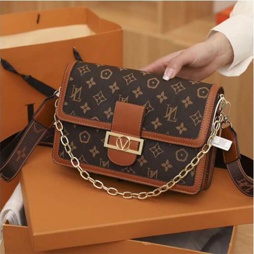 

Size 25x17x8cm luxury Shoulder Bag designers Handbags Purses Bag Brown flower Women Tote Brand Letter Leather Shoulder Bags crossbody bag Brown plaid