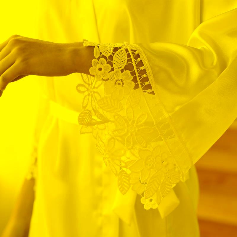 

Women's Sleepwear Female Bride Bridesmaid Wedding Robe Satin Nightgown Sexy Intimate Lingerie Nightwear Home ClothesWomen's, Style b pink