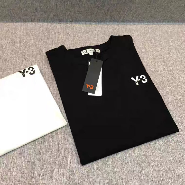 

Men t shirts Embroidered Casual Round Neck Short Sleeve T-Shirt Printed Loose Y3 Letter T-Shirt, White