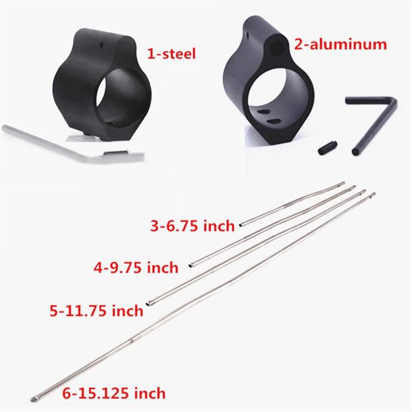 

Steel Aluminum Gas Blocks Tactical 0.75 Inch with Roll Pin 9.75 6.75 11.75 15.125 gas tube329h