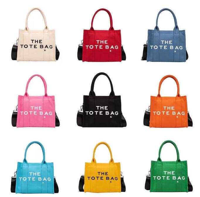 

Marc Designer Bag Tote Women Casual Large Capacity Handbag Fashion Beach Canvas Crossbody Bags Luxury Brand Shoulder Bag Wallet H001, White