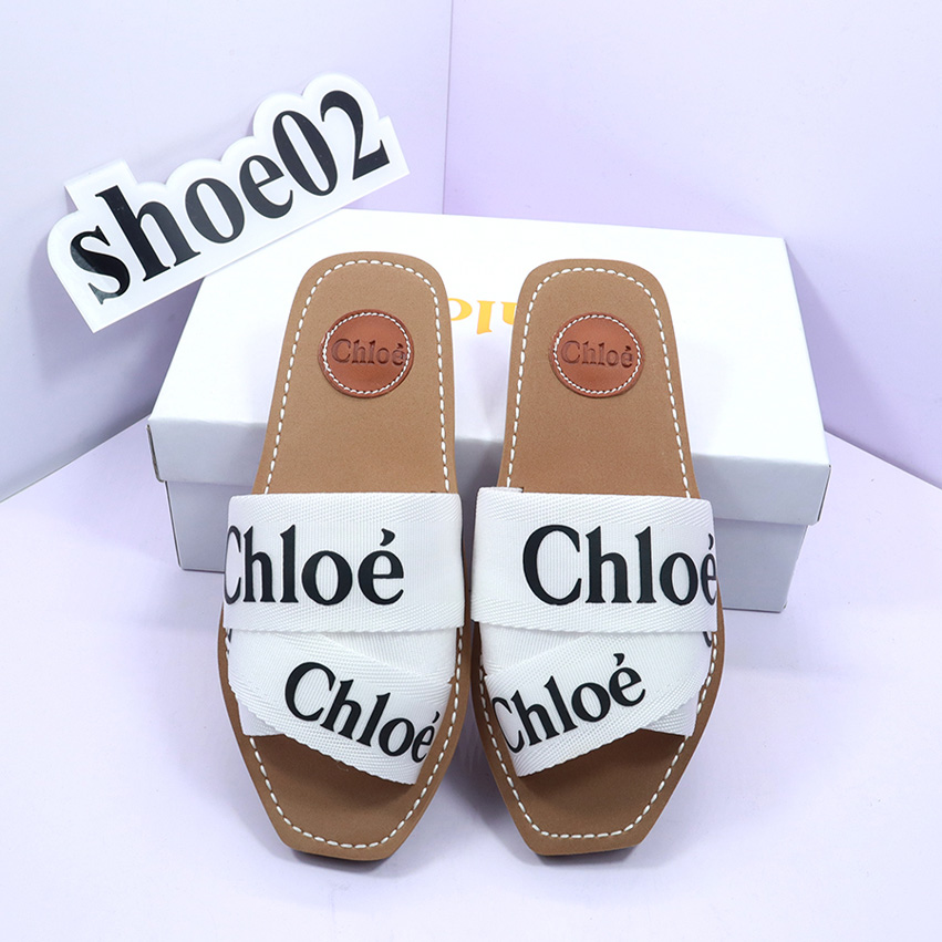 

Luxury Brand Sandals Designer Slippers Slides Floral Brocade Genuine Leather Flip Flops Women Shoes 005, Box