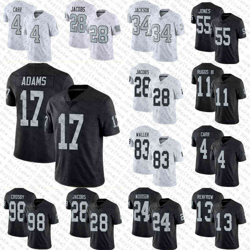 

17 Davante Adams 98 Maxx Crosby 83 Darren Waller 28 Josh Jacob Las MENS WOMENS KIDS Football 4 Derek Carr Jerseys Vega Chandler Jones