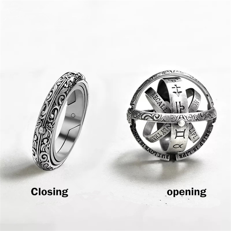 

Vintage Astronomical Ball Rings For Women Men Creative Complex Rotating Cosmic Finger Ring Jewelry jz516 220728