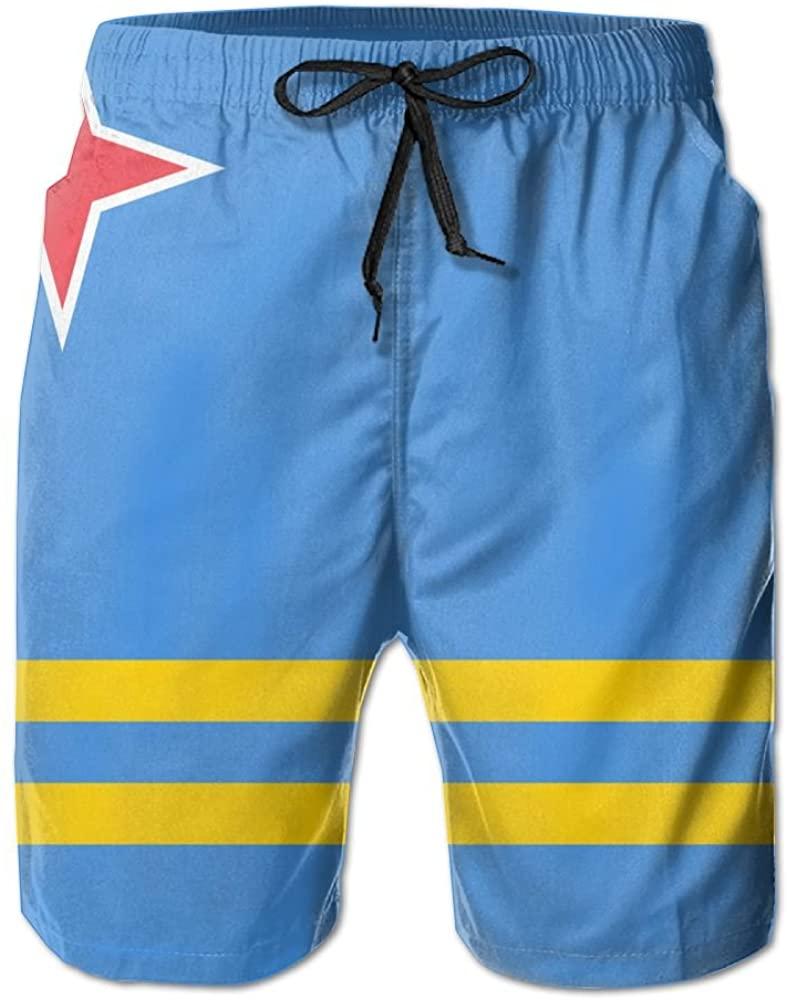 

Men's Shorts Aruba Flag Mens 3D Printed Board Cool Beach Swim TrunkMen's, 3d print